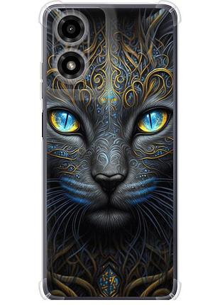 Чехол силикон с усиленными углами на телефон motorola moto g04 кошка "5548sp-3747-58250"