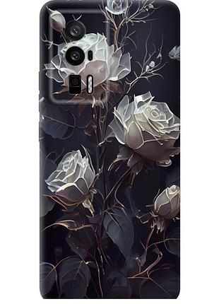Чехол силиконовый на телефон xiaomi redmi k60 розы 2 "5550u-2973-58250"