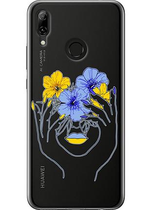 Чехол силиконовый патриотический на телефон huawei nova 3 девушка v4 "5276u-1535-58250"