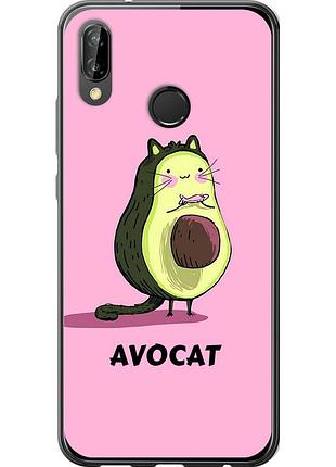 Чехол 2d пластиковый на телефон huawei p20 lite avocat "4270t-1410-58250"