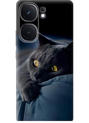 Чохол силіконовий на телефон vivo iqoo neo9 димчастий кіт "825u-3631-58250"