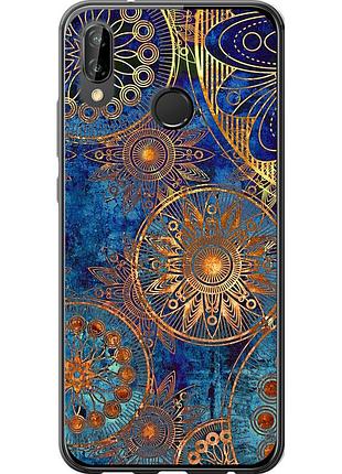 Чохол 2d пластиковий на телефон huawei p20 lite золотий візерунок "678t-1410-58250"