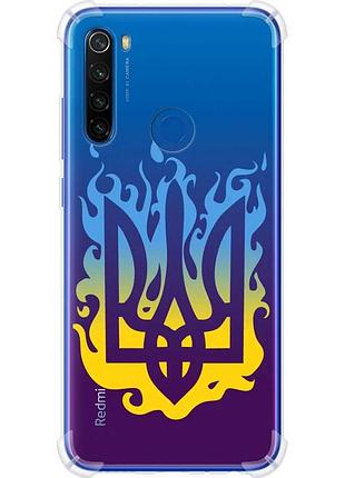 Чехол силикон с усиленными углами патриотический на телефон xiaomi redmi note 8t герб v1 "5258sp-1818-58250"