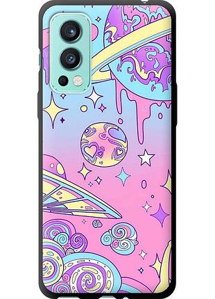 Чехол tpu на телефон oneplus nord 2 розовая галактика "4146b-2468-58250"