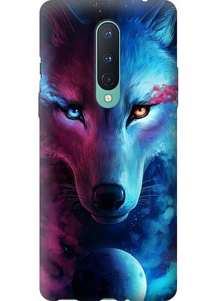 Чехол 2d пластиковый на телефон oneplus 8 арт-волк "3999t-1902-58250"