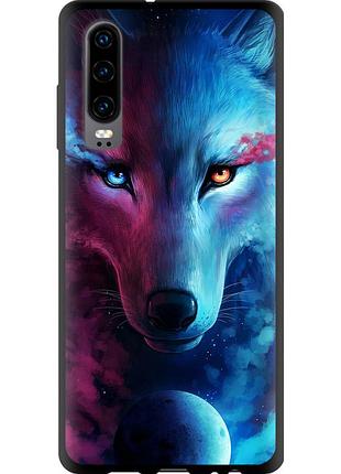Чехол tpu на телефон huawei p30 арт-волк "3999b-1622-58250"