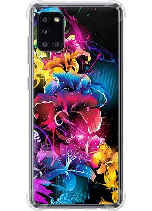 Чехол силикон с усиленными углами на телефон samsung galaxy a31 a315f абстрактные цветы "511sp-1908-58250"