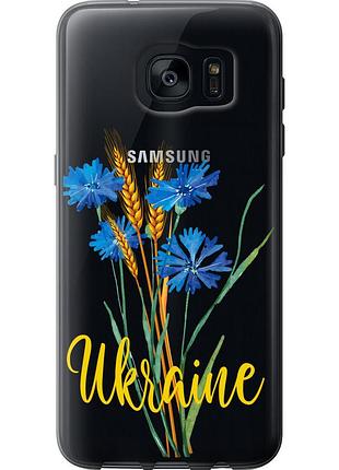 Чехол силиконовый патриотический на телефон samsung galaxy s7 edge g935f ukraine v2 "5445u-257-58250"
