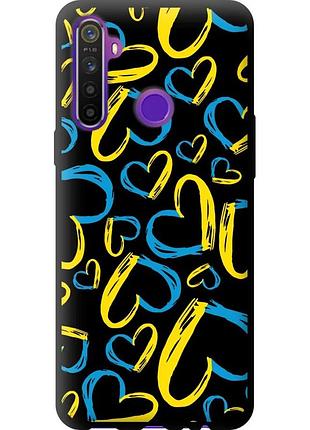 Чехол tpu патриотический на телефон realme 5 сердца ua "5292b-1862-58250"