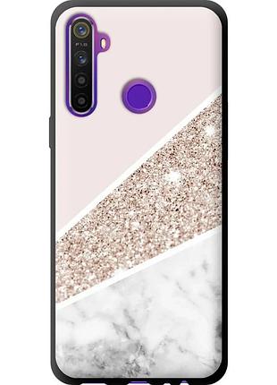 Чехол tpu на телефон realme 5 пастельный мрамор "4342b-1862-58250"