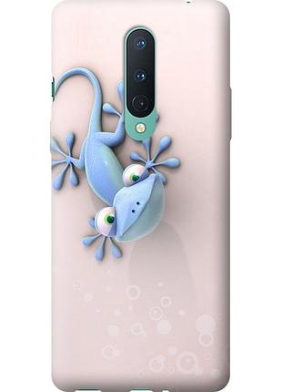 Чехол 2d пластиковый на телефон oneplus 8 геккончик "1094t-1902-58250"