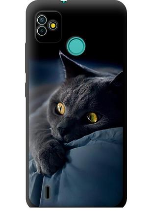 Чехол tpu на телефон tecno pop 5 bd2p дымчатый кот "825b-2412-58250"