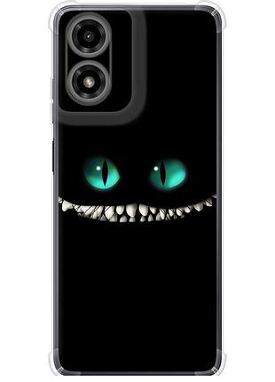 Чехол силикон с усиленными углами на телефон motorola moto g04 чеширский кот "689sp-3747-58250"