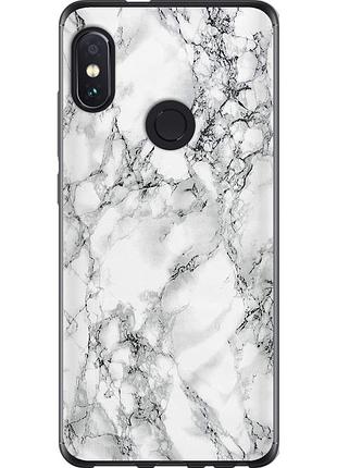 Чехол 2d пластиковый на телефон xiaomi redmi note 5 мрамор белый "4480t-1516-58250"