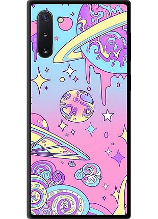 Чехол tpu на телефон samsung galaxy note 10 розовая галактика "4146b-1718-58250"