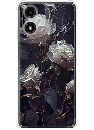 Чехол силикон с усиленными углами на телефон motorola moto g04 розы 2 "5550sp-3747-58250"