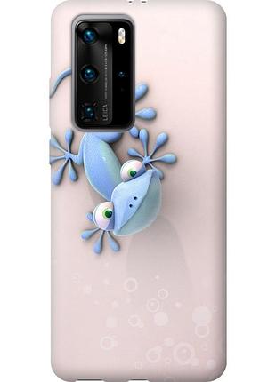 Чехол 2d пластиковый на телефон huawei p40 pro геккончик "1094t-1839-58250"