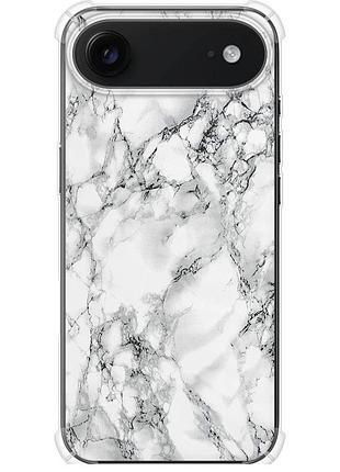 Чехол силикон с усиленными углами на телефон iphone 17 air мрамор белый "4480sp-4032-58250"