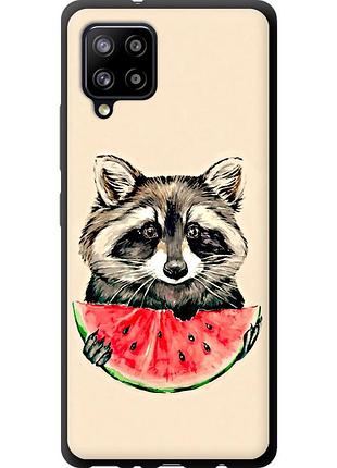 Чехол tpu на телефон samsung galaxy a42 a426b енотик с арбузом "4605b-2098-58250"