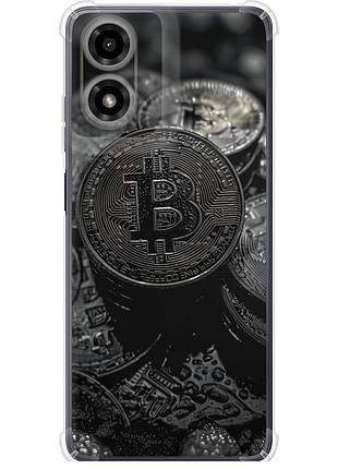 Чехол силикон с усиленными углами на телефон motorola moto g04 black bitcoin "6090sp-3747-58250"