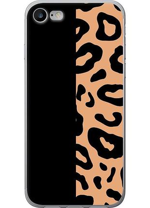 Чехол 2d пластиковый на телефон iphone se 2020 пятна леопарда "4269t-2013-58250"