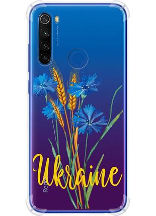 Чохол силіконовий протиударний с посиленими кутами патріотичний на телефон xiaomi redmi note 8t ukraine v2 "5445sp-1818-58250"