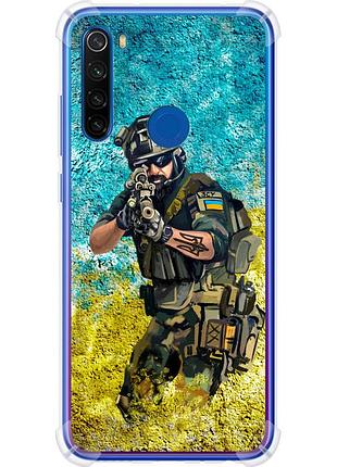 Чехол силикон с усиленными углами патриотический на телефон xiaomi redmi note 8t воин зсу "5311sp-1818-58250"