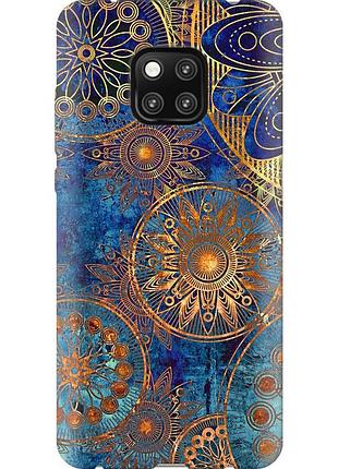 Чохол 2d пластиковий на телефон huawei mate 20 pro золотий візерунок "678t-1567-58250"