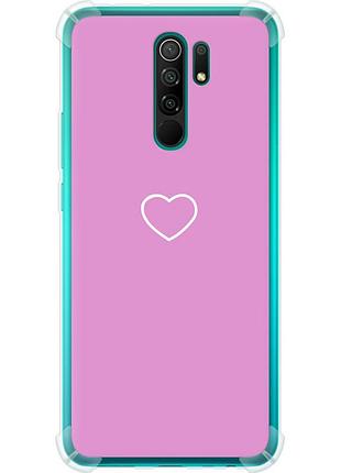 Чехол силикон с усиленными углами на телефон xiaomi redmi 9 сердце 2 "4863sp-2019-58250"