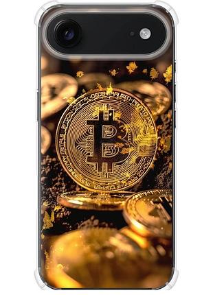 Чохол силіконовий протиударний с посиленими кутами на телефон iphone 17 air золота лихоманка біткойна "6089sp-4032-58250"