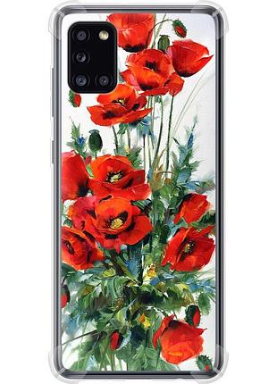 Чехол силикон с усиленными углами на телефон samsung galaxy a31 a315f маки "523sp-1908-58250"