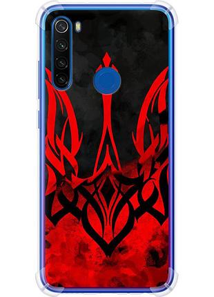 Чехол силикон с усиленными углами патриотический на телефон xiaomi redmi note 8t герб украины v2 "5312sp-1818-58250"