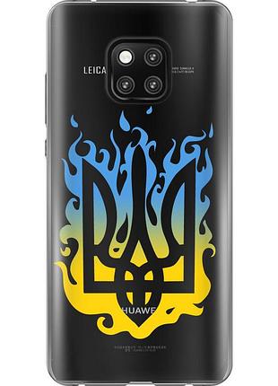 Чохол 2d пластиковий патріотичний на телефон huawei mate 20 pro герб v1 "5258t-1567-58250"
