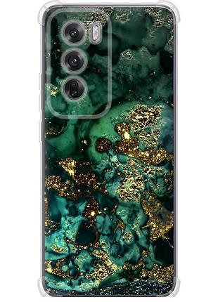 Чохол силіконовий протиударний с посиленими кутами на телефон oppo reno12 5g мармур золото багатство "5419sp-3742-58250"