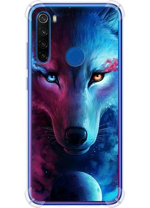 Чехол силикон с усиленными углами на телефон xiaomi redmi note 8t арт-волк "3999sp-1818-58250"