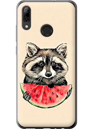 Чехол силиконовый на телефон huawei p smart 2019 енотик с арбузом "4605u-1634-58250"