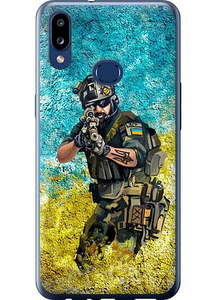Чехол 2d пластиковый патриотический на телефон samsung galaxy a10s a107f воин зсу "5311t-1776-58250"