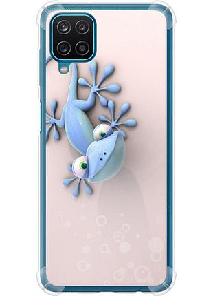 Чехол силикон с усиленными углами на телефон samsung galaxy a12 a125f геккончик "1094sp-2201-58250"