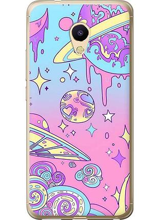Чехол силиконовый на телефон meizu m5s розовая галактика "4146u-776-58250"