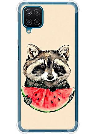 Чехол силикон с усиленными углами на телефон samsung galaxy a12 a125f енотик с арбузом "4605sp-2201-58250"