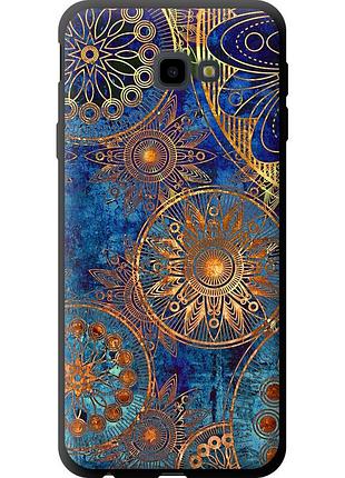 Чехол tpu на телефон samsung galaxy j4 plus 2018 золотой узор "678b-1594-58250"