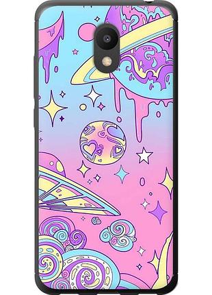 Чохол 2d пластиковий на телефон meizu m6 рожева галактика "4146t-1349-58250"