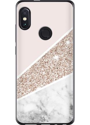 Чехол 2d пластиковый на телефон xiaomi redmi note 5 пастельный мрамор "4342t-1516-58250"