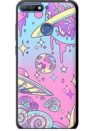 Чохол tpu на телефон huawei honor 7a pro рожева галактика "4146b-1440-58250"