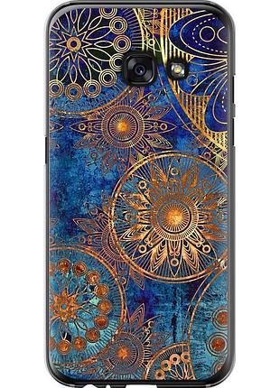 Чехол 2d пластиковый на телефон samsung galaxy a3 (2017) золотой узор "678t-443-58250"