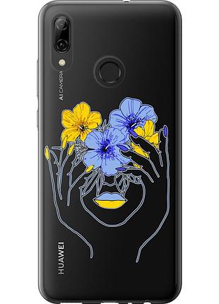 Чохол силіконовий патріотичний на телефон huawei p smart 2019 дівчина v4 "5276u-1634-58250"