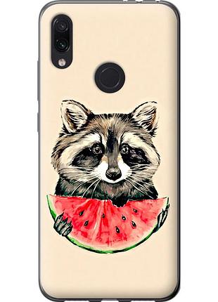 Чехол силиконовый на телефон xiaomi redmi note 7 енотик с арбузом "4605u-1639-58250"