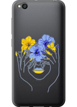 Чохол силіконовий патріотичний на телефон xiaomi redmi go дівчина v4 "5276u-1667-58250"