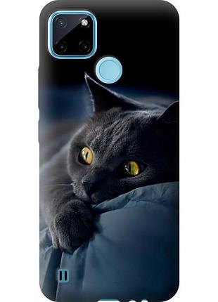 Чохол силіконовий на телефон realme c21y димчастий кіт "825u-2472-58250"