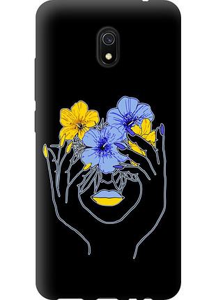 Чохол tpu патріотичний на телефон xiaomi redmi 8a дівчина v4 "5276b-1794-58250"